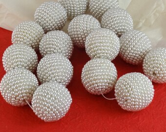 3 strands 11mm vintage plastic roud iridescent beads imitation pearl Japan