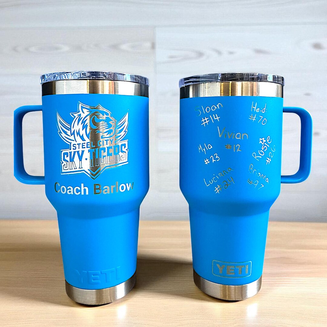 Personalized YETI Tumbler With Handle | Custom Laser Engraved 30oz or ...