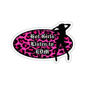 Hete meiden luisteren naar EDM Y2K-sticker| Sticker housemuziek, sticker Tech House, sticker Rave Lover, EDM-sticker, Rave, Dubstep, Kandi