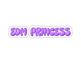 EDM Princess Purple Sticker| House Music Sticker, Tech House Sticker, Rave Lover Sticker, EDM Sticker