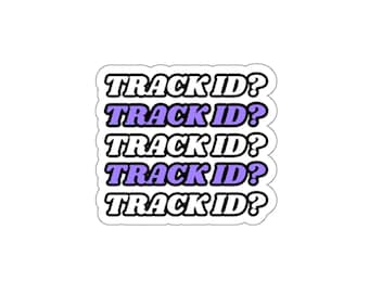 Track ID Purple Sticker| House Music Sticker, Tech House Sticker, Rave Lover Sticker, EDM Sticker
