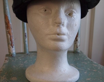 Vintage 1960’s Black Leather Hat Cap used in a movie