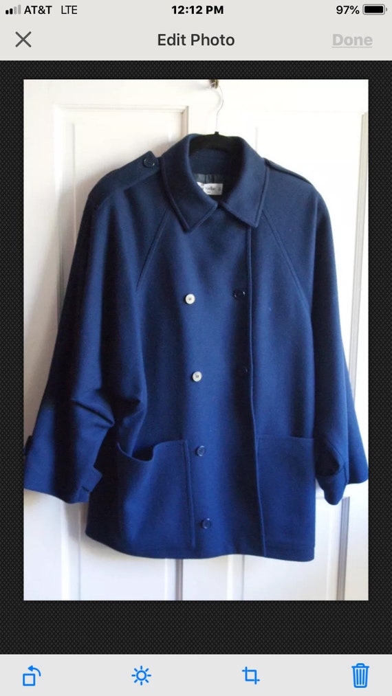 Vintage 60's Guy Laroche Paris Navy Military doub… - image 10