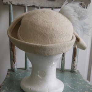 Vintage 40s Sonni California hat ostrich feathers image 4