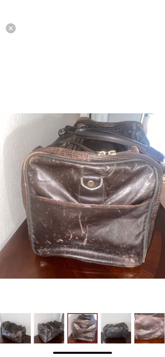 Vintage 60's Leather L & L  Leader Luggage Excell… - image 4