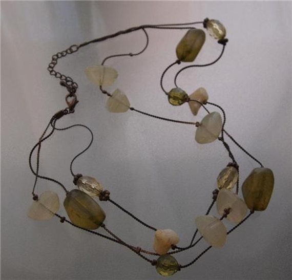Vintage 1940’s  Quartz Glass necklace used in a m… - image 1