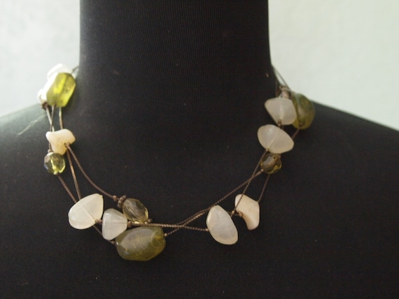 Vintage 1940’s  Quartz Glass necklace used in a m… - image 2