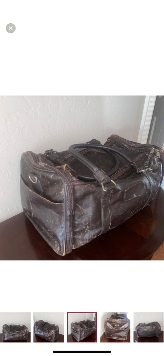 Vintage 60's Leather L & L  Leader Luggage Excell… - image 3