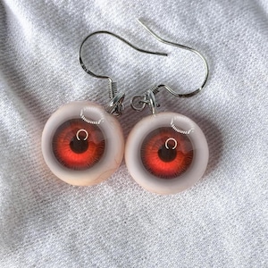 Handcrafted Resin Blue Eyeball Earrings - Unique Gothic Gift for Her - Birthday Gift for Daughter