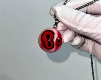 Split Pupil Eyeball Necklace, The Substance  Eyeball, Gothic Charm Necklaces, Chic Gifts for Goths, Unique holiday gift