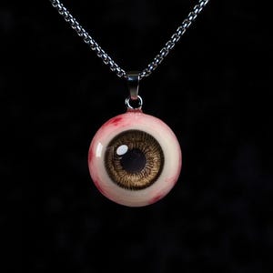 Realistic Eye Necklace – Handmade Statement Jewelry – Romantic & Personalized Anniversary or Birthday Gift