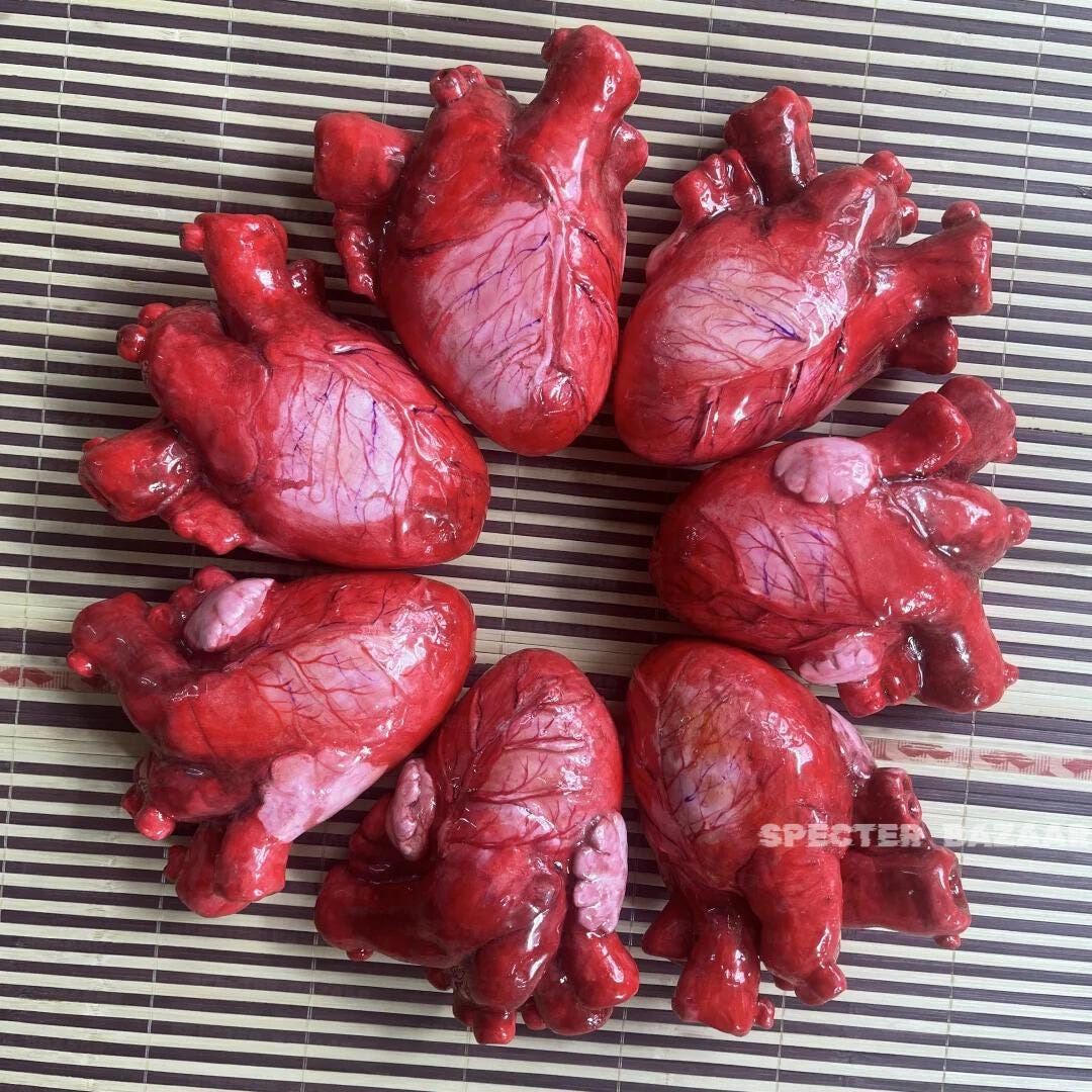 Life Size Human Heart,Handmade Heart,Realistic Heartc,Bloody Heart