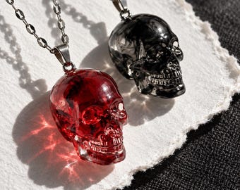 Miniature Crimson Head Choker, Blood Drop Chain, Macabre Alt Fashion Accessory