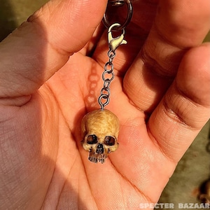 Personalized Hand-painted Skull Keychain for Punk Style - Halloween ...