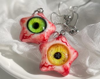 Collana con occhio a stella in stile Pastel Goth - Atmosfera dark Weirdcore - Regalo alternativo unico per un amico