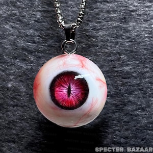 Handcrafted Eyeballs Necklace - Eyeball Jewelry - Gothic Necklaces & Keychains - Chic Gifts for Goths - Halloween Jewelry