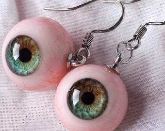 Creepy Eyeball Earrings- Macabre Accessories - Halloween Gift