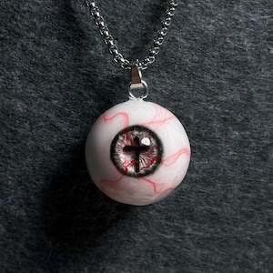 Handcrafted Resin Eyeball Jewelry, Sweet Eyeball Pendant, Gothic Charm Necklaces & Keychains, Chic Gifts for Goths, Unique holiday gift