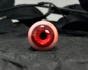 Handmade Hyper Realistic Red Eyeball Resin Accessories, Gothic Gift, DIY Creepy Gothic Jewelry Supply, Unique Resin Eyeball Pendant