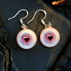 Pink Eye Earrings - Etsy