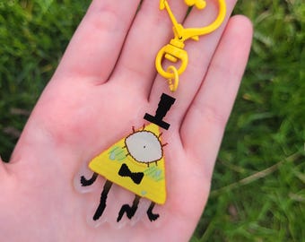Blushing Bill Cipher Gravity Falls Keychain