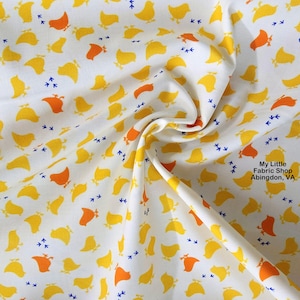 Tela de algodón: Chicken Littles Baby Chicks Yolk 54088-3 de Windham Fabrics