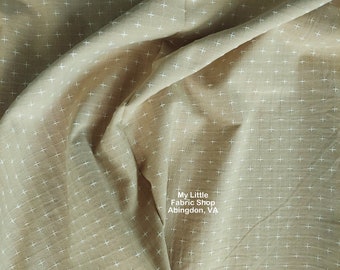 May include: Beige fabric with a white crosshatch pattern. The fabric is folded and the text "My Little Fabric Shop Abingdon, VA" is visible in the bottom right corner.