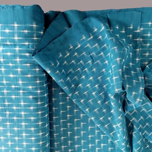 Dakota Ikat: DAK 55 Sea Foam met Ikat Stars katoenweefsel