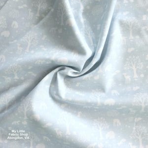 Forest Dreams Woodland Story Mist DNS2508 Cotton Fabric by Dear Stella