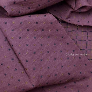 Diamond Textiles- Nikko Geo Plum 4646 Woven Cotton Fabric