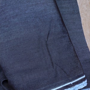 Dark Indigo Designer Deadstock Wrangler Stretch Spandex Denim Fabric Cotton/Spandex 12.5 Ounce