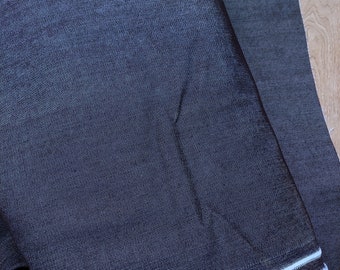 Dark Indigo Designer Deadstock Wrangler Stretch Spandex Denim Fabric Cotton/Spandex 12.5 Ounce