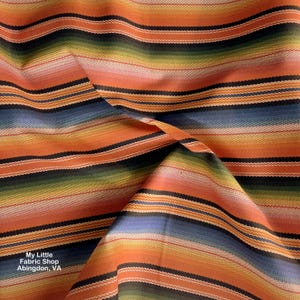 Spirit of Serape Multi Serape Organic Cotton Canvas Fabric by Paintbrush Studio Fabrics