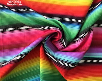 Cotton Fabric: Fiesta CD1584 Serape Style Stripe by Timeless Treasures