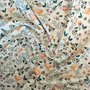 Lovebirds Celeste K-38809 from Love Story Cotton Spandex Knit Fabric by Art Gallery Fabrics