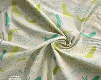 Tessuto di cotone: Sirena Calamar Citron di Art Gallery Fabrics