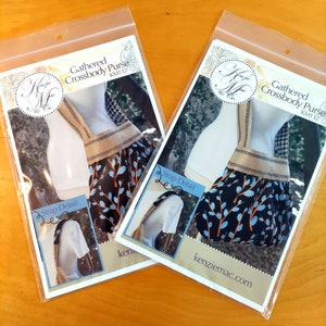 Gathered Crossbody Purse Paper Sewing Pattern by Kenzie Mac