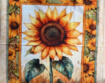 Cotton Fabric Panel: Sunflower Serenade Sunflower 2600-31800-X by