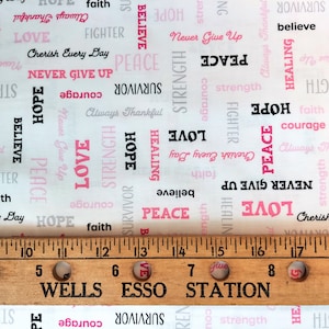 Pink Ribbon Breast Cancer Awareness &quot;Patches of Hope&quot; 53210-3 by Windham Fabrics