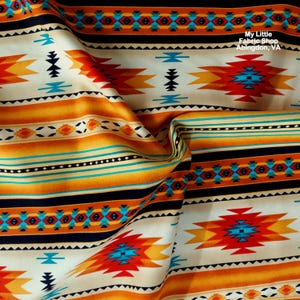 Elizabeth&#39;s Studio Tucson Blanket Stripe 201 Gold Cotton Fabric