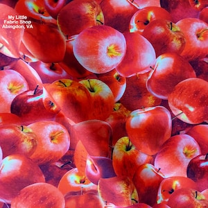 Rode appels fruit CD2864 katoen van Timeless Treasures