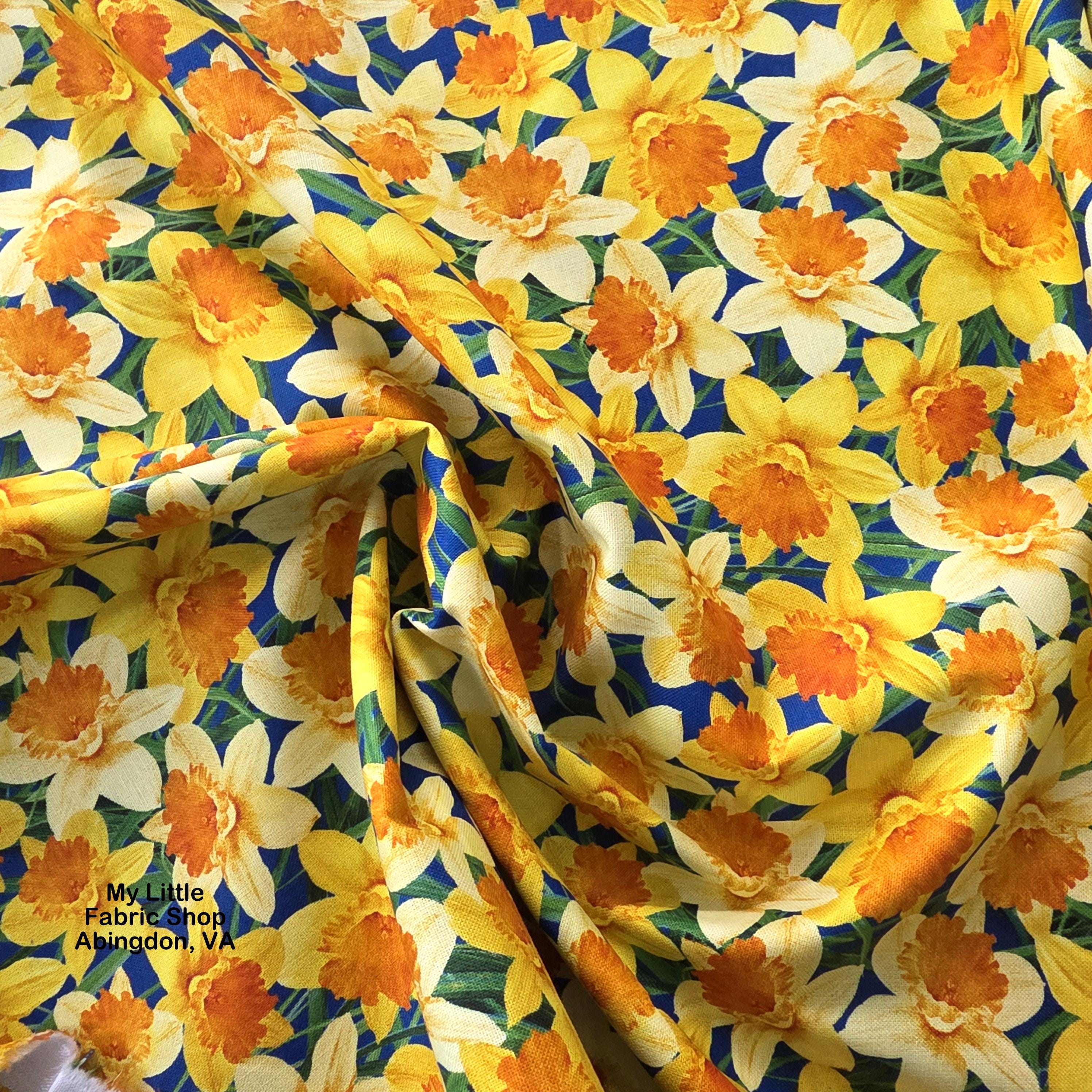 Cotton Fabric: Daffodil Dance Fleur CD2437 by Timeless Treasures - Etsy