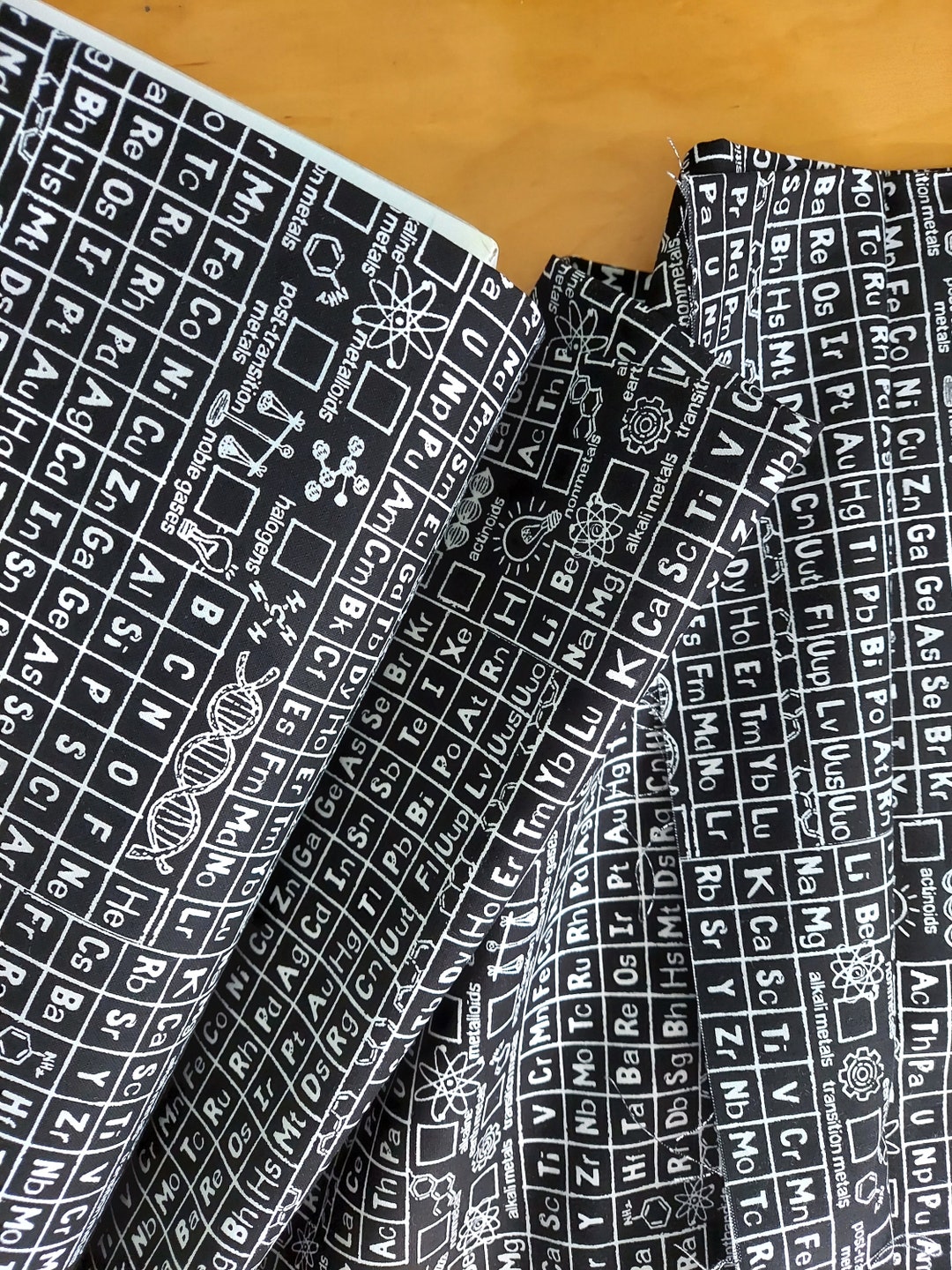 Science Periodic Table Black and White Quilting Cotton Fabric by Timeless Treasures C8231 Etsy