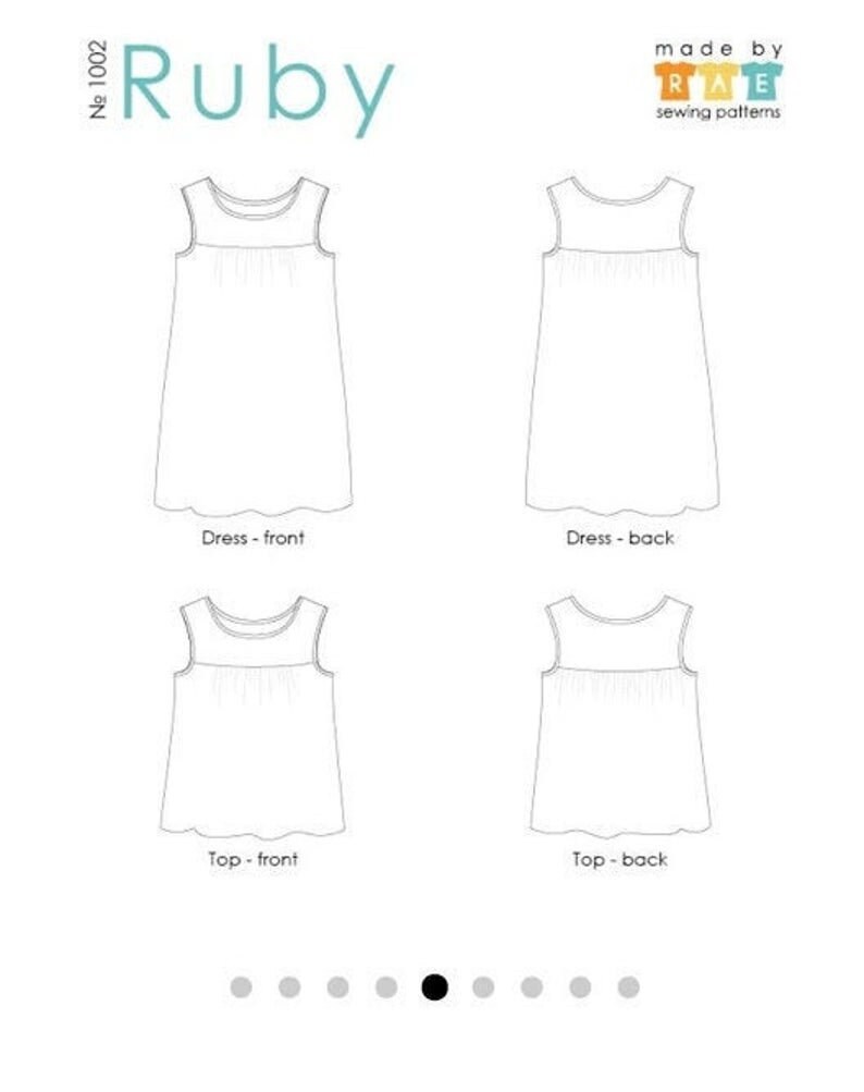 Made by Rae Ruby Top Sewing Pattern Dress Pattern Paper | Etsy