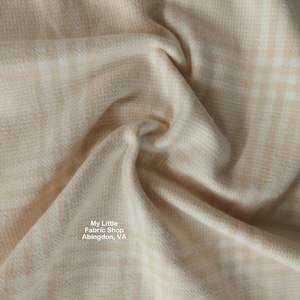 Primo Glen PLAID R09J306 Tan Flannel Cotton Flannel Fabric by Marcus Fabrics