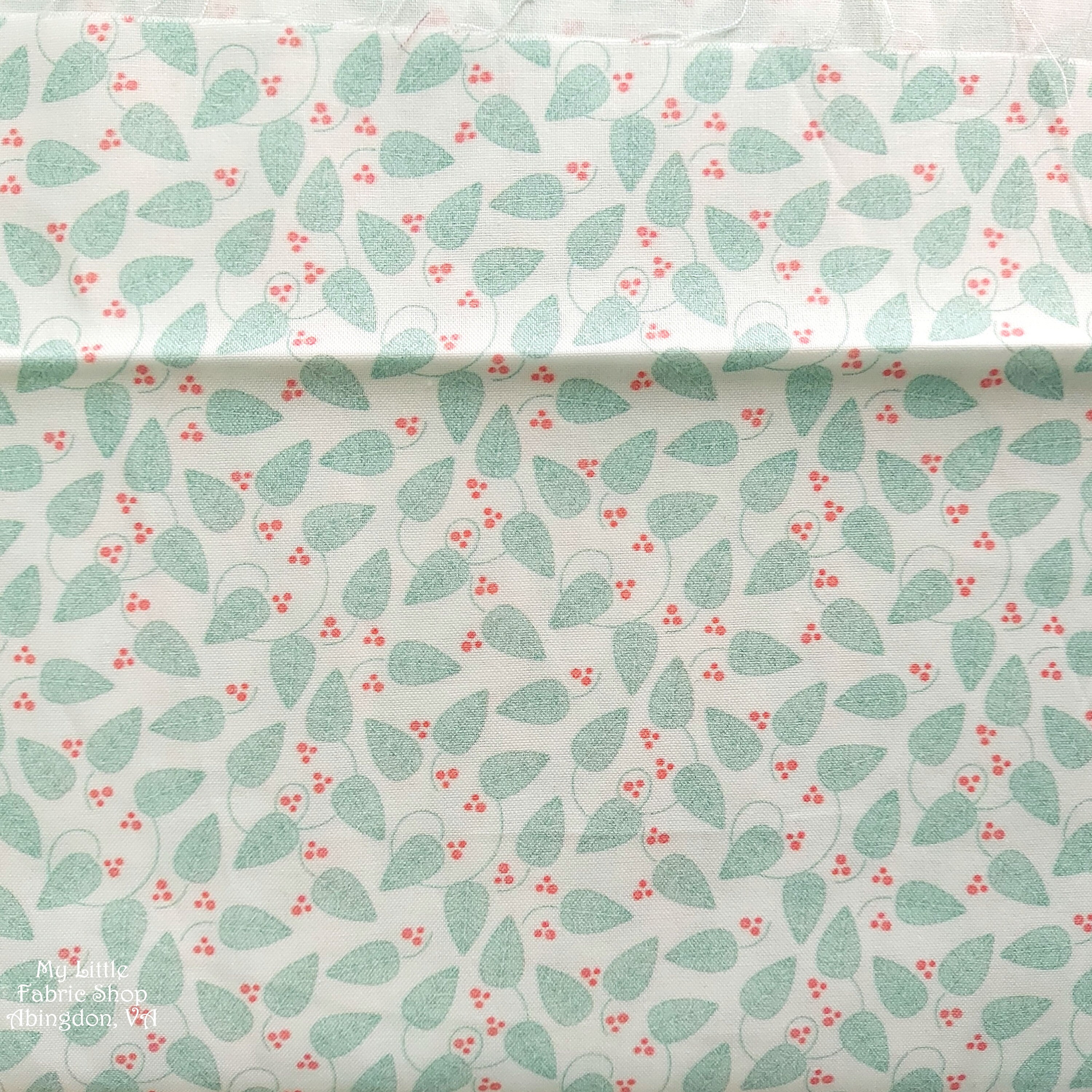 Cotton Fabric: Minty Green Leaves 1649-29322-Z Daydream Leaves by