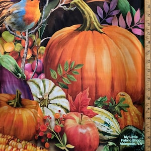 Bomullstyg PANEL: Cornucopia Harvest 2600-31024-X av QT Fabrics