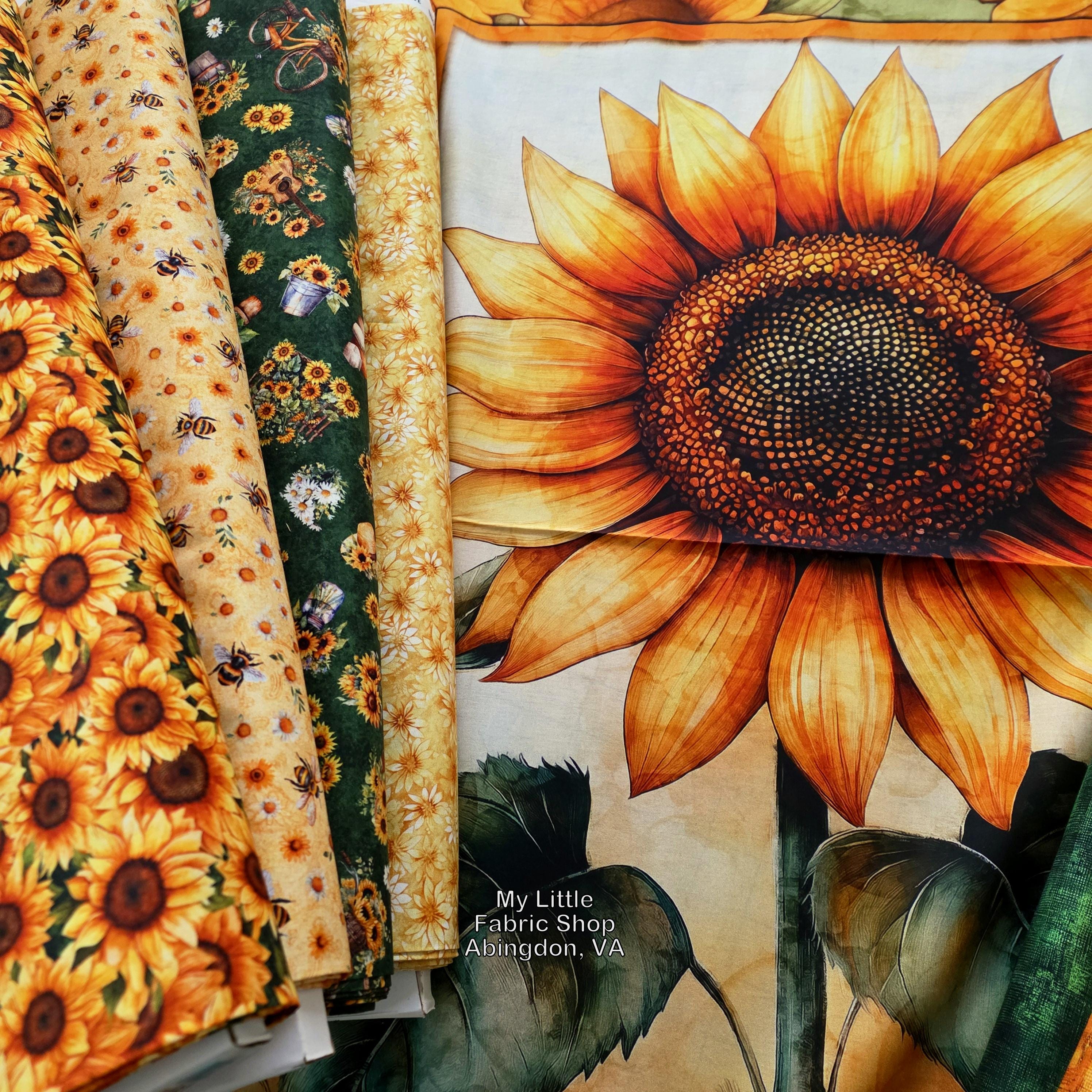 Cotton Fabric Panel: Sunflower Serenade Sunflower 2600-31800-X by