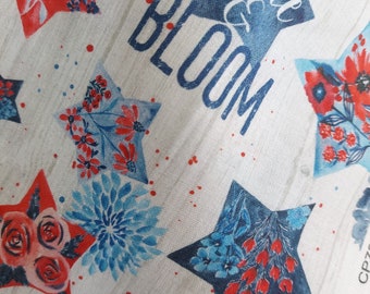 Red White & Bloom: 73059-D650715 Stars Cotton Fabric by Spring Creative