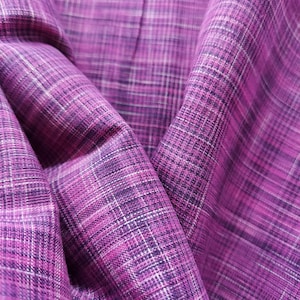 Ikat Pink Purple Multi Stripe Cotton Fabric by Textile Creations